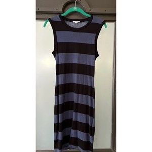 Standard James Perse WLT6053CU Womens Tank Dress Size 0 XS Blue Striped USA